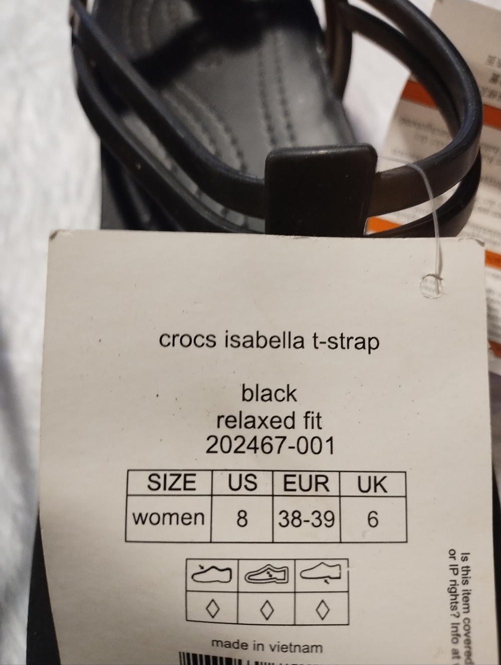 CROCS Black Strappy Thong Sandals - Picture 2 of 4